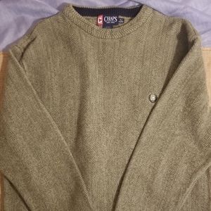 Mens Vintage green Chaps crewneck sweater-Large